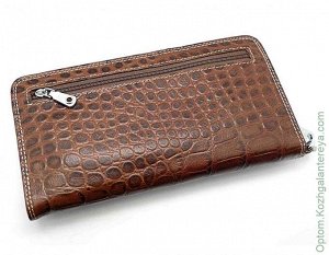 Женский кожаный кошелек на молнии Sergio Valentini СВ 3176-2055 коричневый