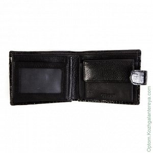 Маленький женский кожаный кошелек Coscet CS21-022A черный