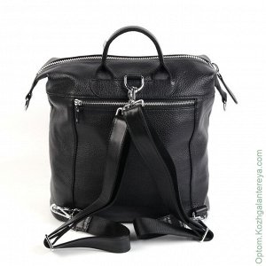 Женский кожаный рюкзак 1600 Блек черный
