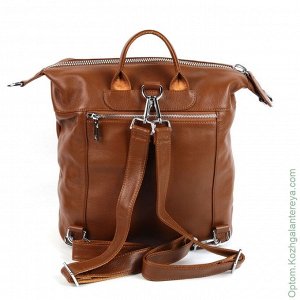 Женский кожаный рюкзак 1600 Браун рыжий