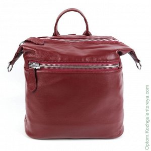 Женский кожаный рюкзак 1600 Д.Ред красный