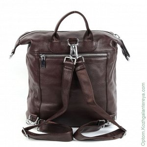 Женский кожаный рюкзак 1600 Кофе коричневый