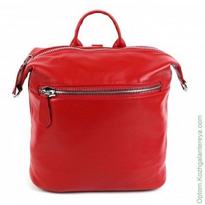 Женский кожаный рюкзак 1600 Ред красный