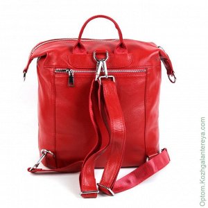 Женский кожаный рюкзак 1600 Ред красный