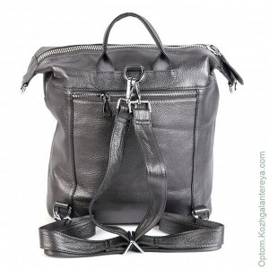 Женский кожаный рюкзак 1600 Сильвер серебряный