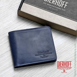 Мужское кожаное портмоне Dierhoff Д 6010-924 синий