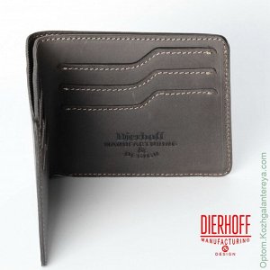 Мужское кожаное портмоне Dierhoff Д 6011-924 коричневый