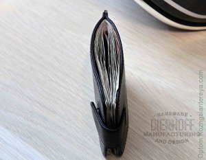 Мужской кожаный зажим для денег Dierhoff Д 1176-238/1 черный