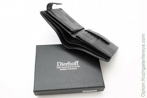 Мужское кожаное портмоне Dierhoff Д 7187-114/3 черный