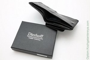 Мужское кожаное портмоне Dierhoff Д 7187-214 черный