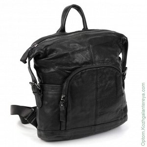 Мужской кожаный рюкзак 2089 Блек черный