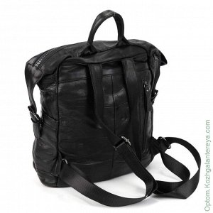 Мужской кожаный рюкзак 2089 Блек черный