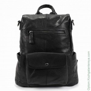 Мужской кожаный рюкзак 5050 Блек черный