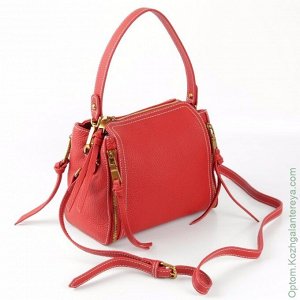 Женская кожаная сумка СР 17035/Ред красный