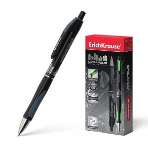 Ручка шарик "ErichKrause Megapolis Concept" автомат 0.7мм черная 1/12 арт. ЕК-32