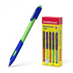 Ручка шарик "ErichKrause ErgoLine Kids,Ultra Glide Tehnology" 0.7мм синяя 1/10 арт. ЕК-41539