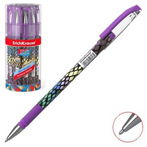 Ручка шарик "ErichKrause ColorTouch.Purple Python" 0.7мм синяя в тубе 1/24 арт. ЕК-50743