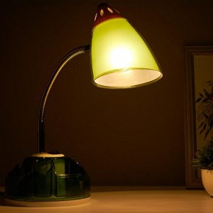Настольная лампа 1x60W E27 зеленая  16,5x16,5x51см