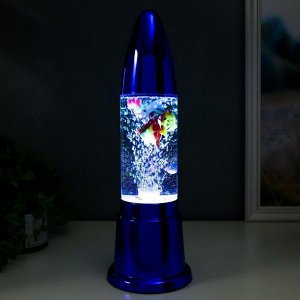 Светильник "Рыбки" LED хром синий h=40 см