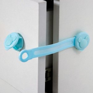 Блокиратор двери гибкий, набор 2 шт., цвет голубой