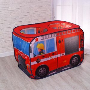 Детская игровая палатка «Пожарная машина» 73*73*114 см