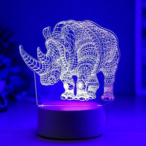 Светильник "Носорог" LED RGB от сети