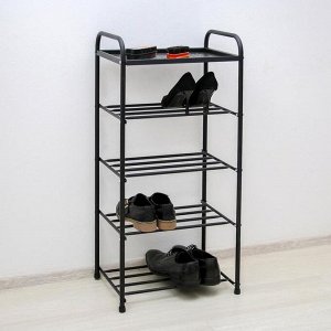 Клик Мебель Этажерка-подставка для обуви «Классика», 5 полок, цвет чёрный
