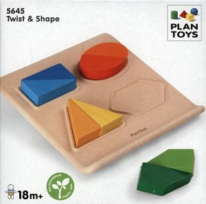 Рамка-вкладыш-сортер Plan Toys "Геометрические фигуры", арт. 5645