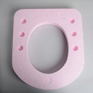Сиденье для уличного туалета, 44 x 38 x 6 см, пенопласт, розовое