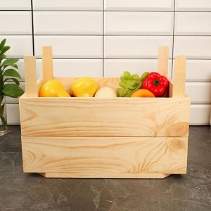 Ящик для овощей и фруктов, 40 ? 30 ? 30 см, деревянный, с ножками
