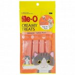 Ме-О для кошек крем. лакомство Лосось Пак. 60г (15г*4 шт)*24