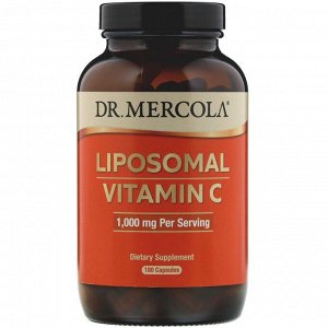 Dr. Mercola, Липосомальный витамин C, 1000 мг, 180 капсул