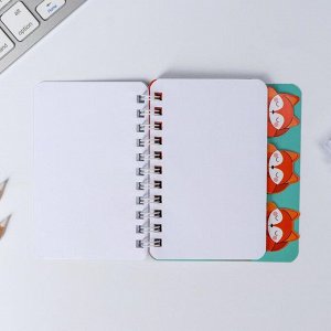 Блокнот с разделителями А7, 40 л. «Лиса»