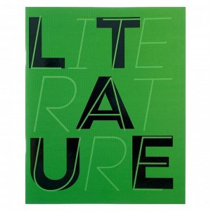 Тетрадь предметная Letters, 48 листов в линейку «Литература», со справочным материалом, блок офсет, УФ-лак, обложка Soft-Touch
