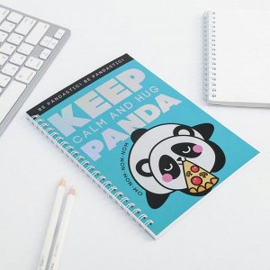 Ежедневник Keep calm and hug PANDA, А5, 60 листов
