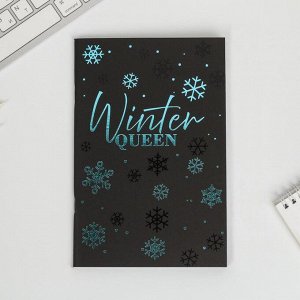 Тетрадь с чёрными листами Winter queen, 32 листа, А6