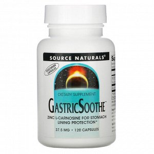 Source Naturals, Успокоение желудочно-кишечного тракта, 37,5 мг, 120 капсул