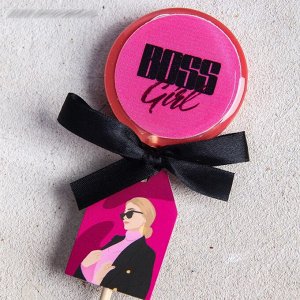 Леденец с печатью Boss girl, со вкусом земляники