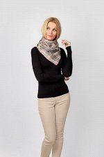 Шарф женский &quot;Косынка с бахромой маленькая, клетка burberry&quot; модель 972 яркая клетка