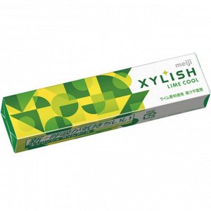 MEIJI Жевательная резинка  LIME COOL насыщенный мятный вкус, 17 гр