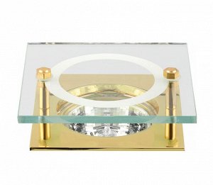 Светильник точечный COMTECH Amber 50 4 04 Е14/н/п зол со стеклом