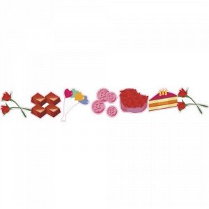 Наклейка Лента из сладостей и цветов