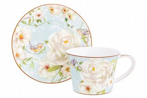 Чайн. пара 2 пр. 270 мл 12,5*9,5*7 см "Дикая роза" NEW BONE CHINA