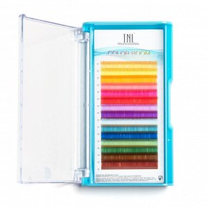 Цветные ресницы на ленте TNL Color boom MIX 0.10, 12 мм, изгиб D, 16 линий