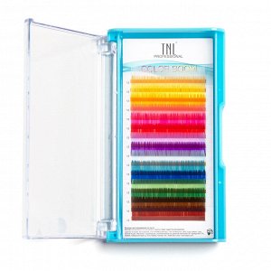 Цветные ресницы на ленте TNL Color boom MIX 0.10, 12 мм, изгиб C, 16 линий