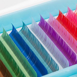 Цветные ресницы на ленте TNL Color boom MIX 0.10, 11 мм, изгиб D, 16 линий