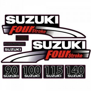 Наклейка Suzuki (комплект) 90, 100, 115, 140