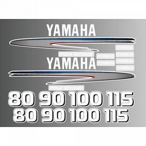 Наклейка Yamaha (комплект 80, 90, 100, 115)