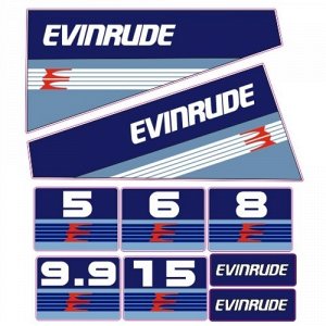 Наклейка Evinrude 5, 6, 8, 9.9, 15