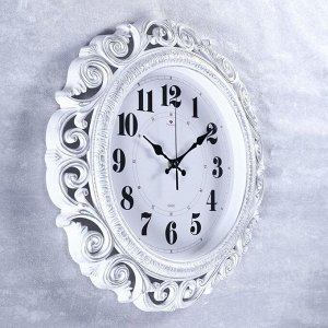 Часы настенные, серия: Классика, "Хостон", белое серебро, 40.5 см, микс